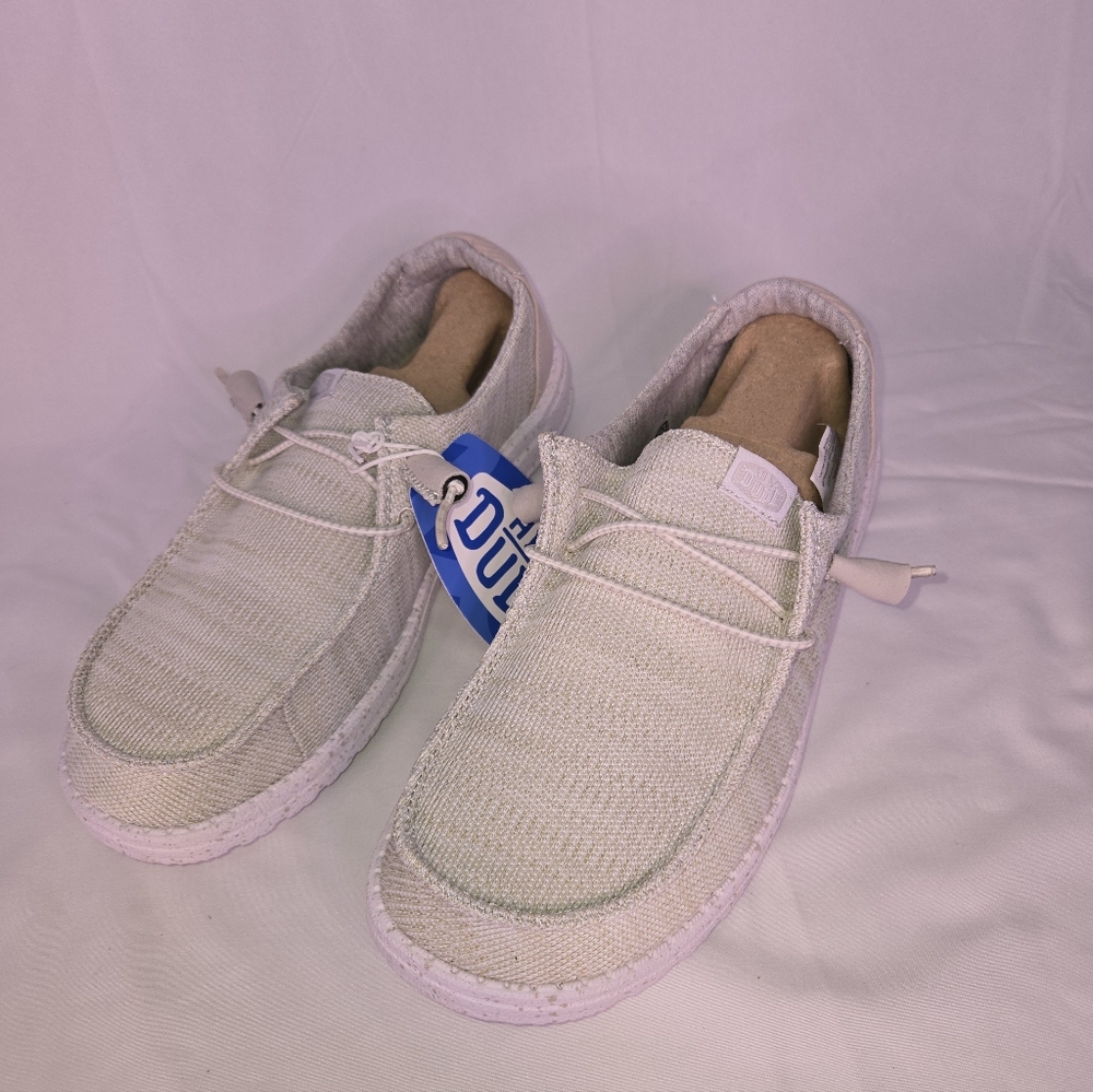 Hey Dude Wally Funk Cream Loafers